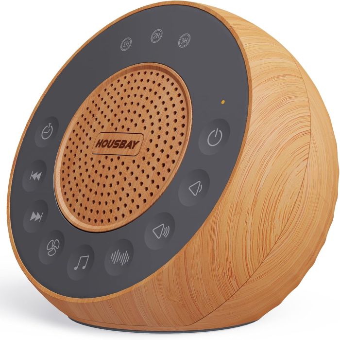 Housbay White Noise Machine with Wood Grain